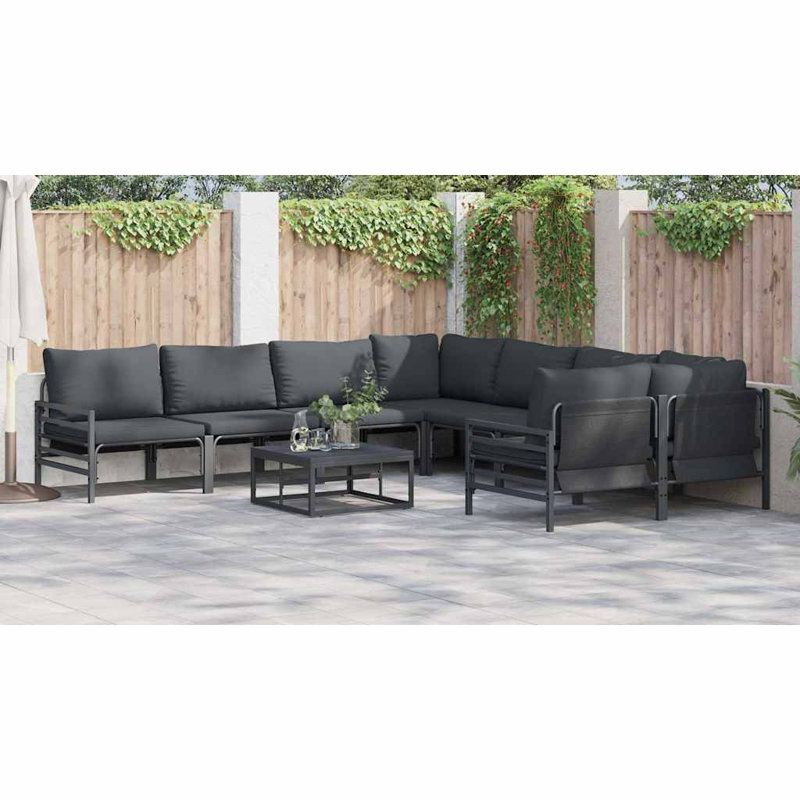 Vidaxl Garden Sofa Set 8 Pcs Anthracite Steel