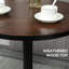 Table de bar ronde de 42 po de hauteur avec fabrication en bois naturel et en métal stable - Support rustique intérieur et extérieur