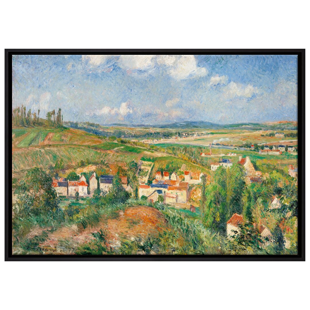 Gerahmtes Leinwandbild l'hermitage En Été Pontoise von Camille Pissarro