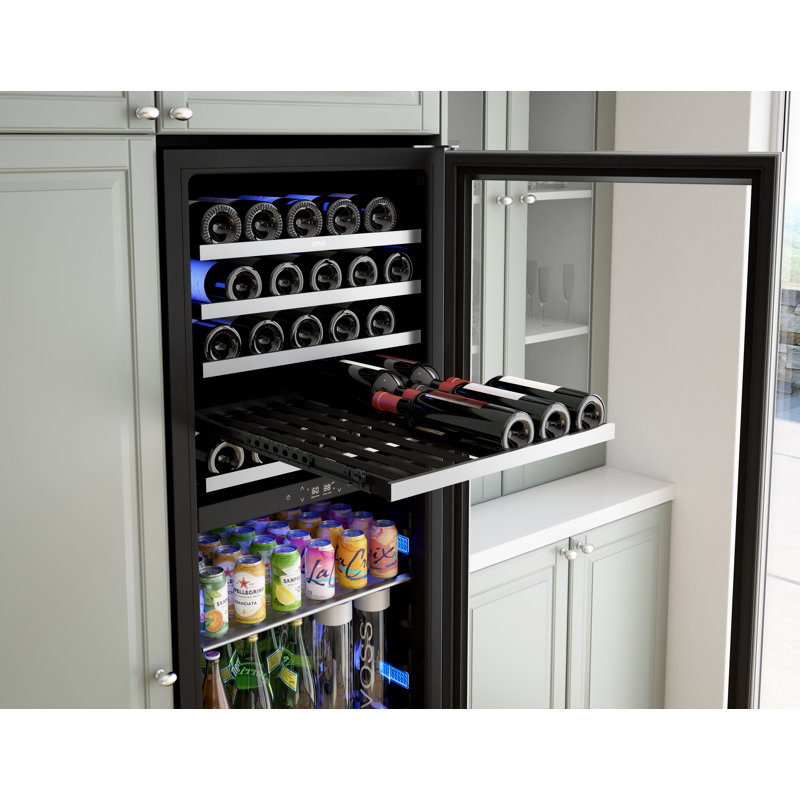 Presrv 24 in. 59-Bottle 161-Can Dual Zone Wine and Beverage Cooler