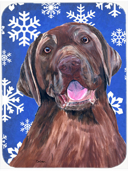 Planche à découper en verre pour le labrador de vacances allée Ashlynn, Bleu / Blanc