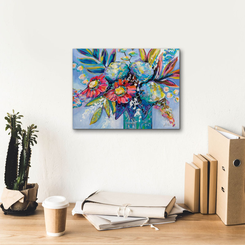 «Pâques Bouquet» par Jeanette Vertentes, art mural sur toile, H 12 po x l 16 po x P 0,75 po
