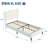 Twin XL Kids Bed Frame with Adjustable Headboard & LED Lights, Wooden Slats Support, No Box Spring Needed-598586348-598586347
