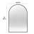 24x32 Inch Black Framed Arched Bathroom Mirror