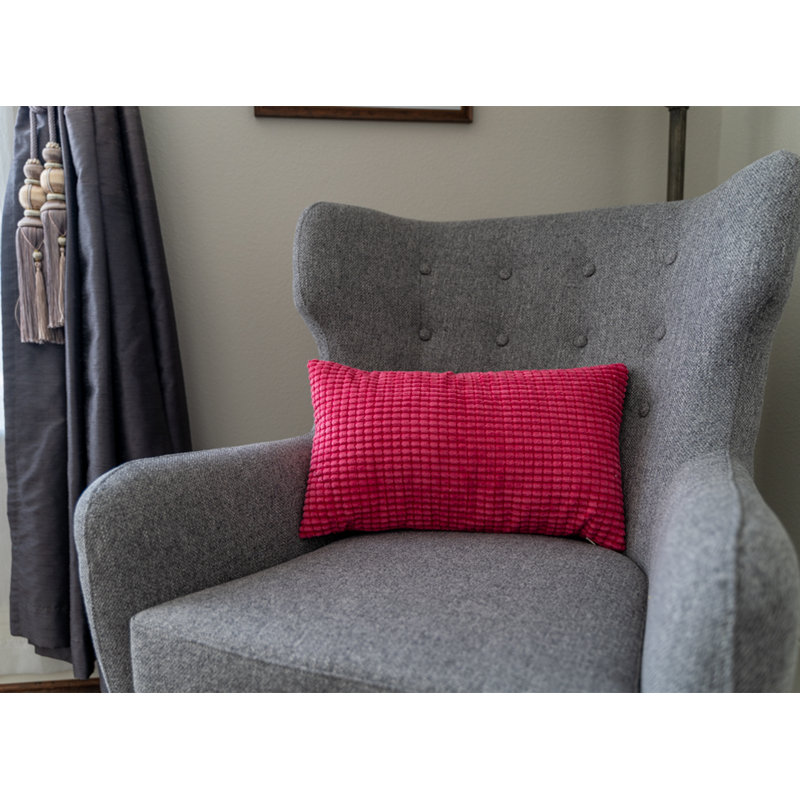 Set of 2 Throw Pillow Covers Only–12''x20'' Choose Decorative Lumbar Support Throw Pillow, Pink