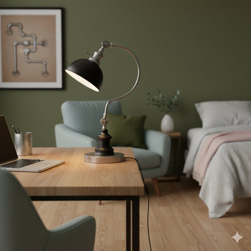 Lampe de table style industriel 1pc