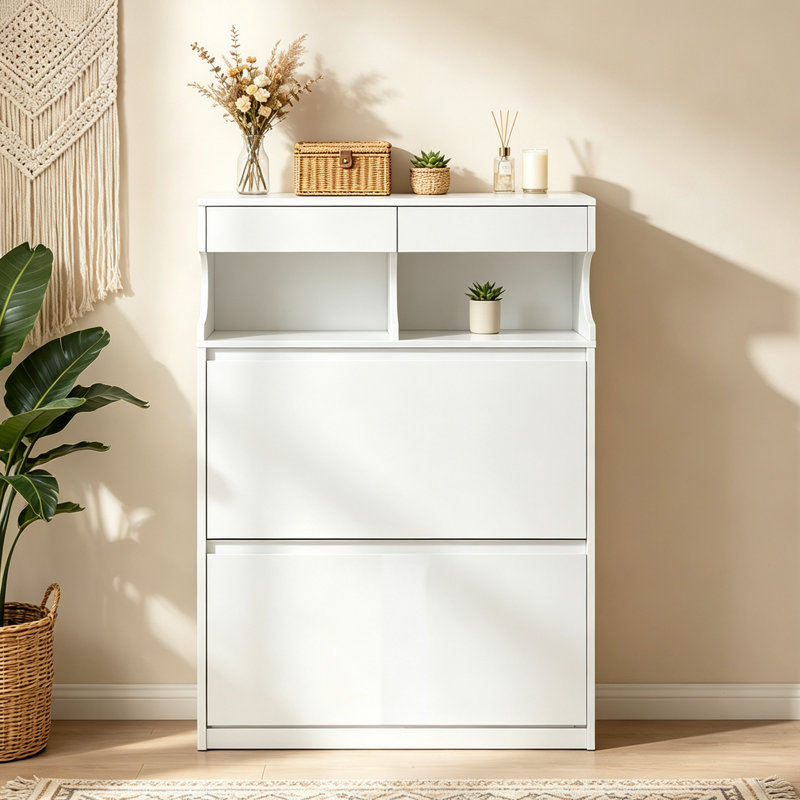 12 Pair Flip Down Shoe Storage