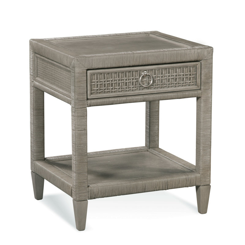 Monterey Nightstand, No, Mushroom, Satin Nickel