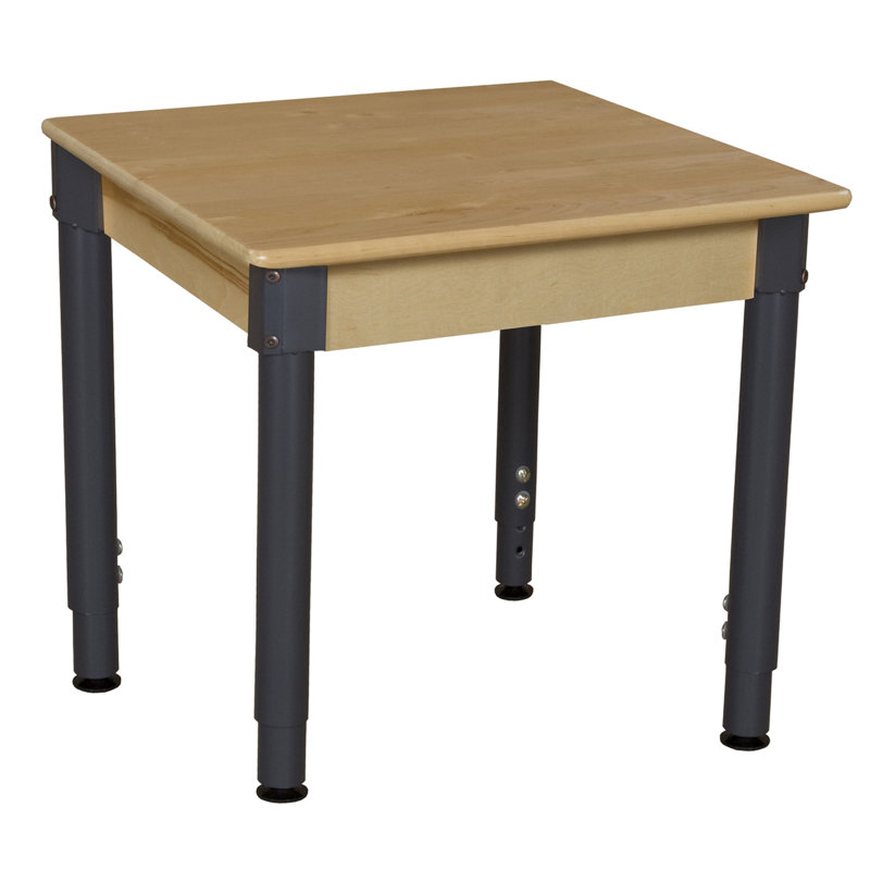 Table d'activité carrée à hauteur ajustable, 24 po
