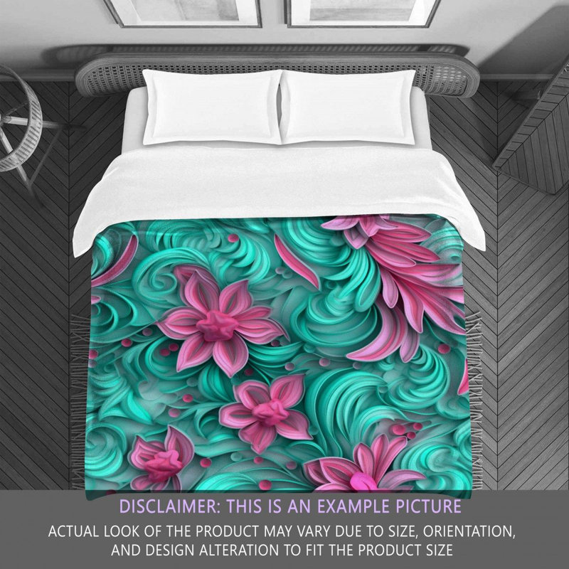 Polyester Floral Comforter, Queen Comforter