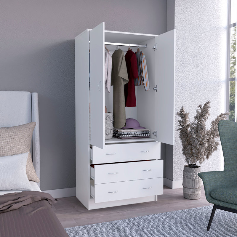 Armoire à double porte, Blanc