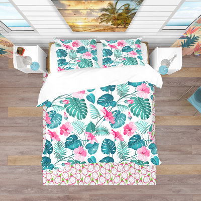 Ensemble de housse de couette tropical