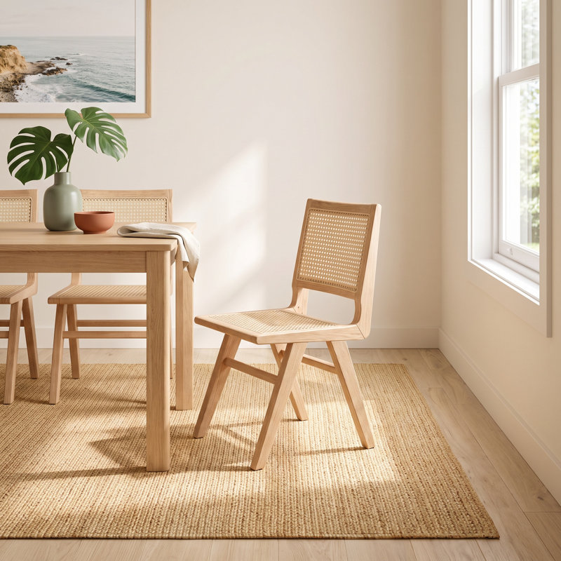 Atticus Cane Dining Chair, Natural