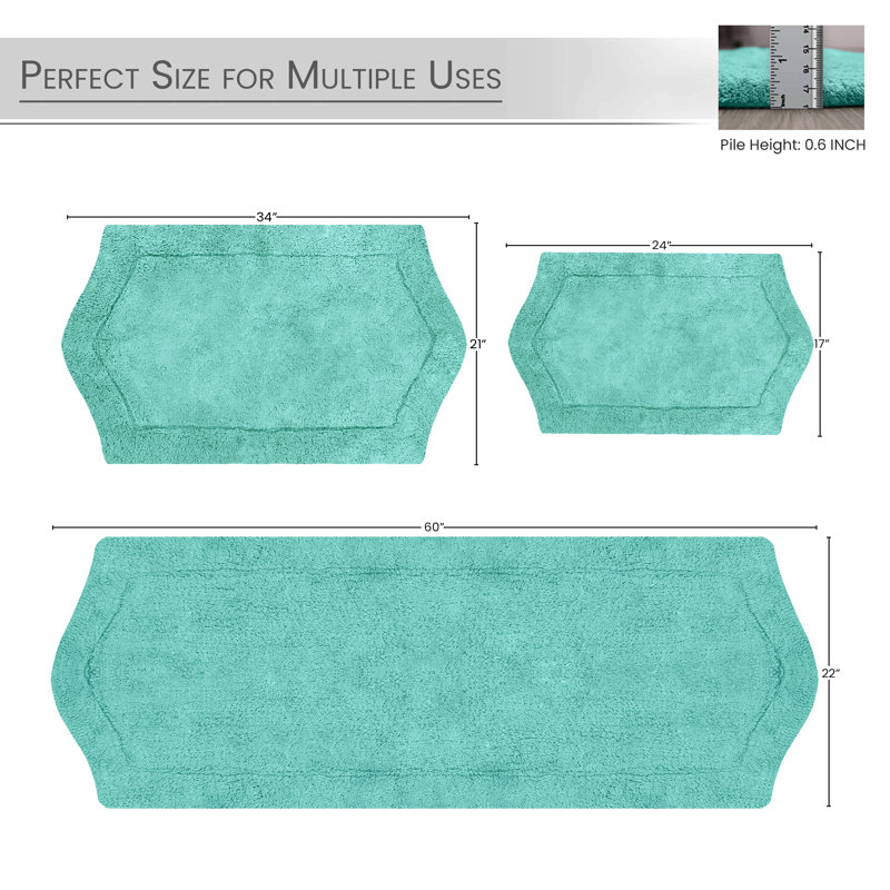 Morissette bathroom rug, Turquoise