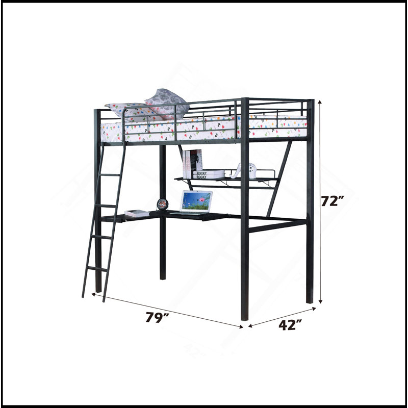 Lit mezzanine simple avec bureau Senon