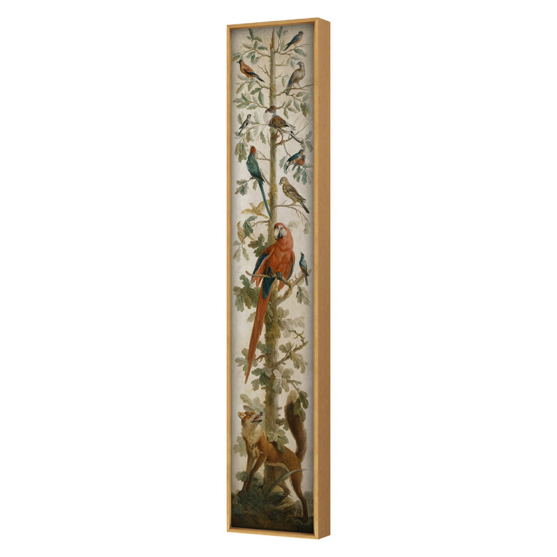 Tropical Vertical Painting 4 Print by Grand Archives, Gold Framed
