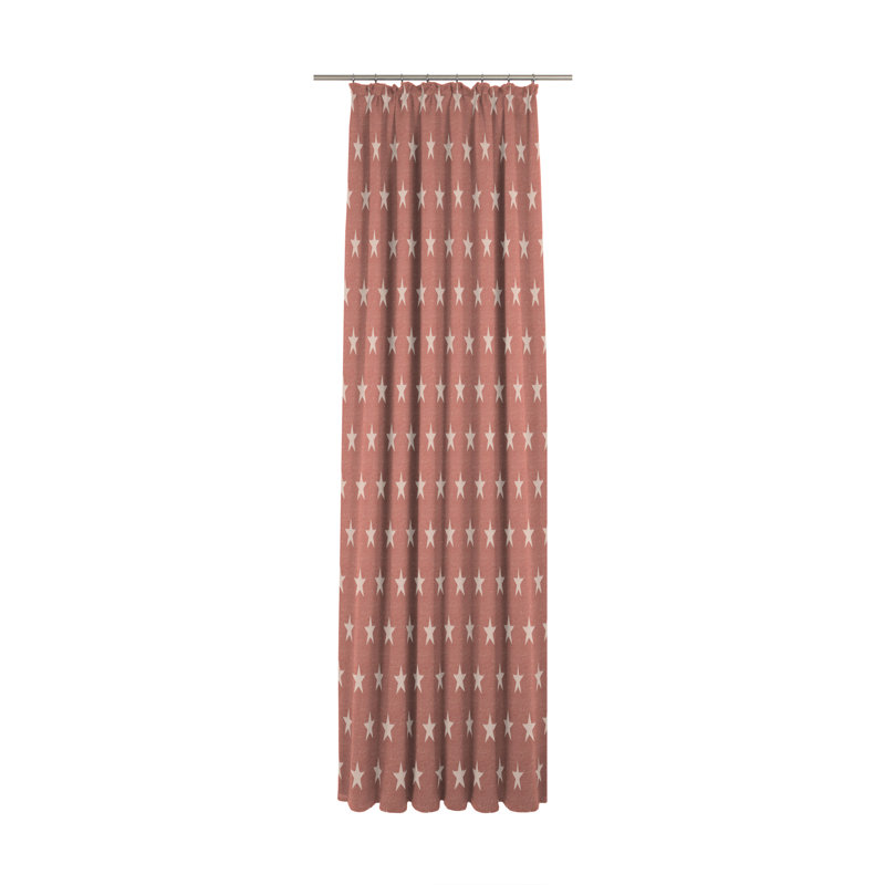 Marple Room Darkening Curtain Single Panel, 135 W x 245 D cm, Red