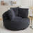 Large Padding Bean Bag With 3 Pillows & Stripes, Corduroy Fabric Chair with Filler, 5 Colors, Stuffed Accent Sofa Lounge Floor Sofa for Gaming, Reading-1453353094