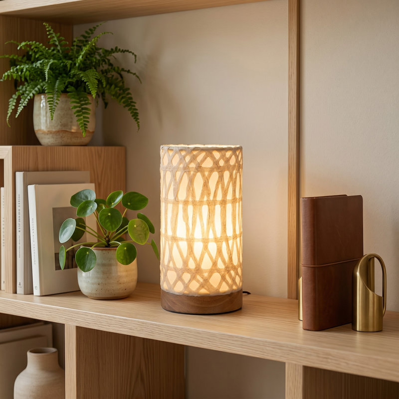 Lampe de table naturelle, H 9 po x l 5 po x P 5 po
