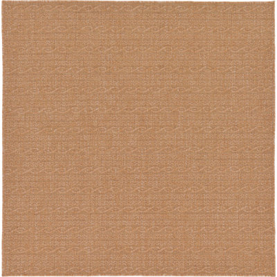 Tapis rayé brun clair intérieur / extérieur Dresden