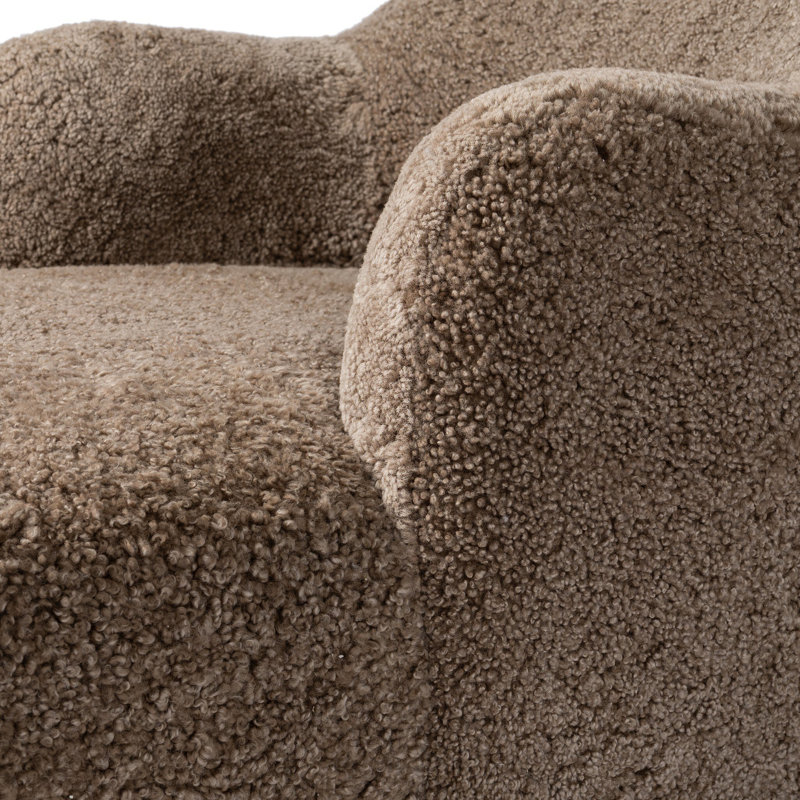 Julius Chaise-Taupe Shearling