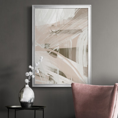 Toile encadrée de qualité supérieure Earthtone Swipe II - prête à être accrochée