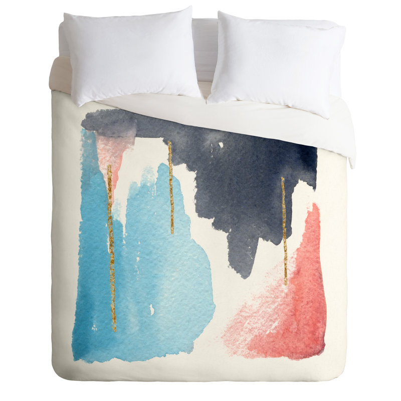 Social Proper Abstract Duvet Cover, Queen Duvet Cover + 2 Standard Shams