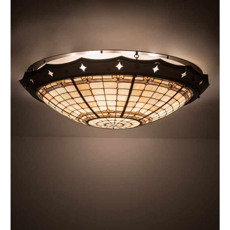 Fleur-de-Lite 8 - Light Semi Flush Mount