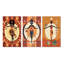 «Tribal Goddess Rhythms In Orange And Red I», 3 pièces sur toile-1154484969-1154484975