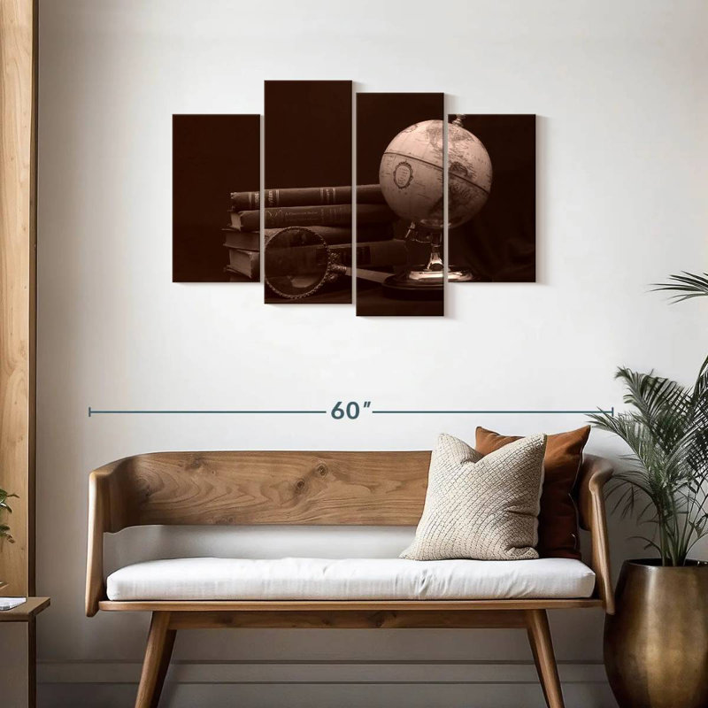 Sepia Globe, H 27 po x l 43 po