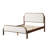 Ardin Solid Wood Bed With Boucle Upholstery-372184696-372184697