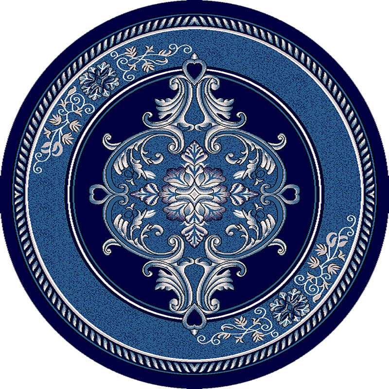 Tapis bleu marine Ramsel, Rond 7 pi 9 po