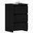 vidaXL Bedside Cabinet Black Oak Engineered Wood Standard Bedside Table