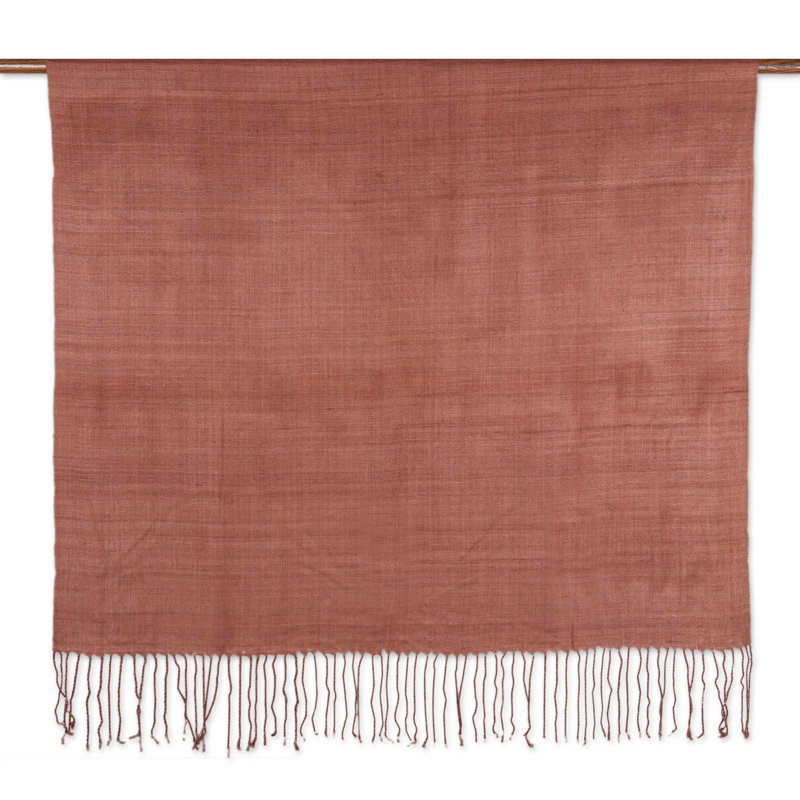 Hand Woven Heated Throw Blanket, 50" W x 72" L, Red