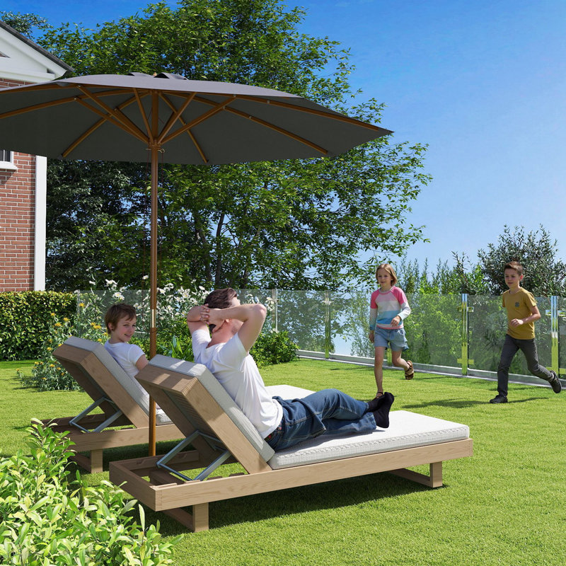 300cm Cantilever Parasol, Dark Grey