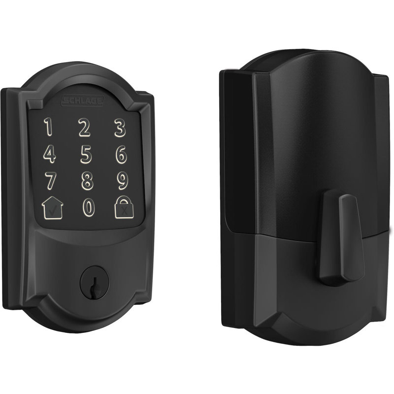 Encode Smart WiFi Deadbolt with Camelot Trim, Yes, Matte Black