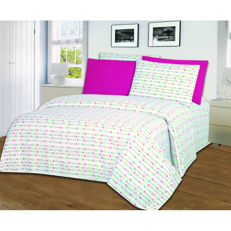  Ensemble de draps en microfibre géométrique, Simple