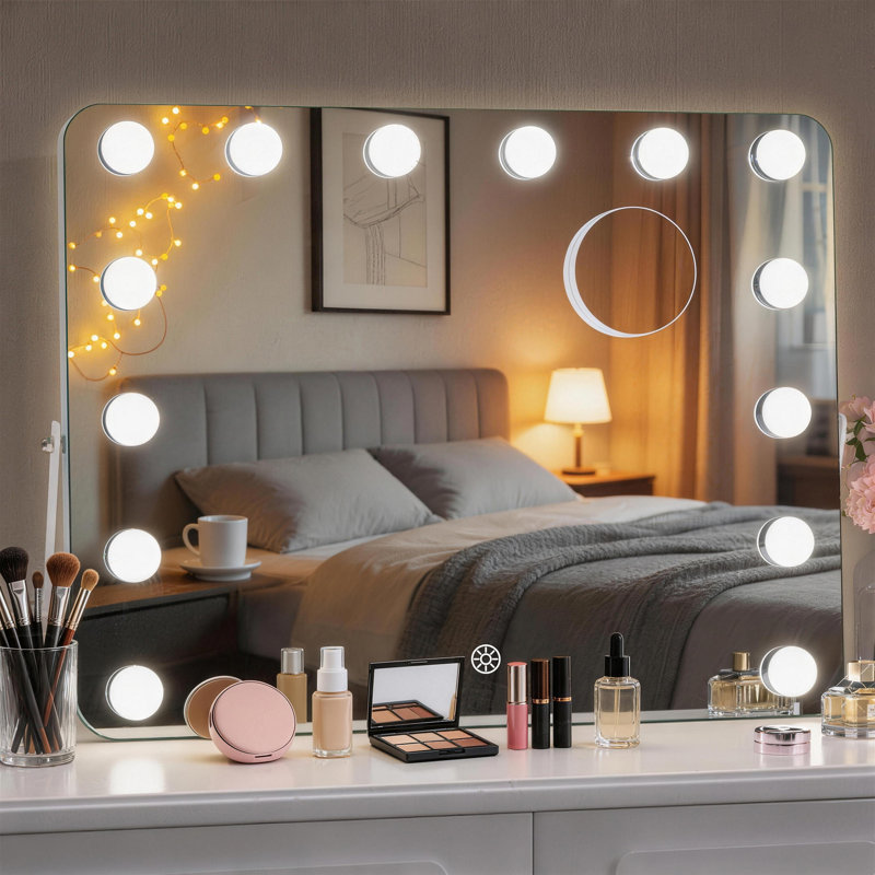 Miroir de maquillage lumineux