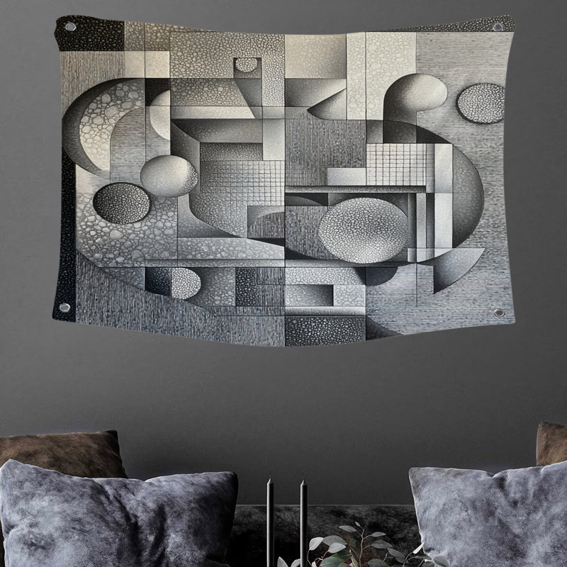 Tapisserie murale Shapes - Décoration murale abstraite, H 50 po x l 60 po