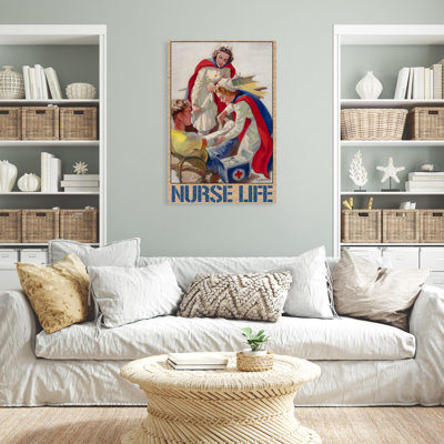 Nurse Life - 1 Piece Rectangle Graphic Art Print O " Nurse Life - 1 Piece Rectangle Graphic Art Print On Wrapped Canvas "