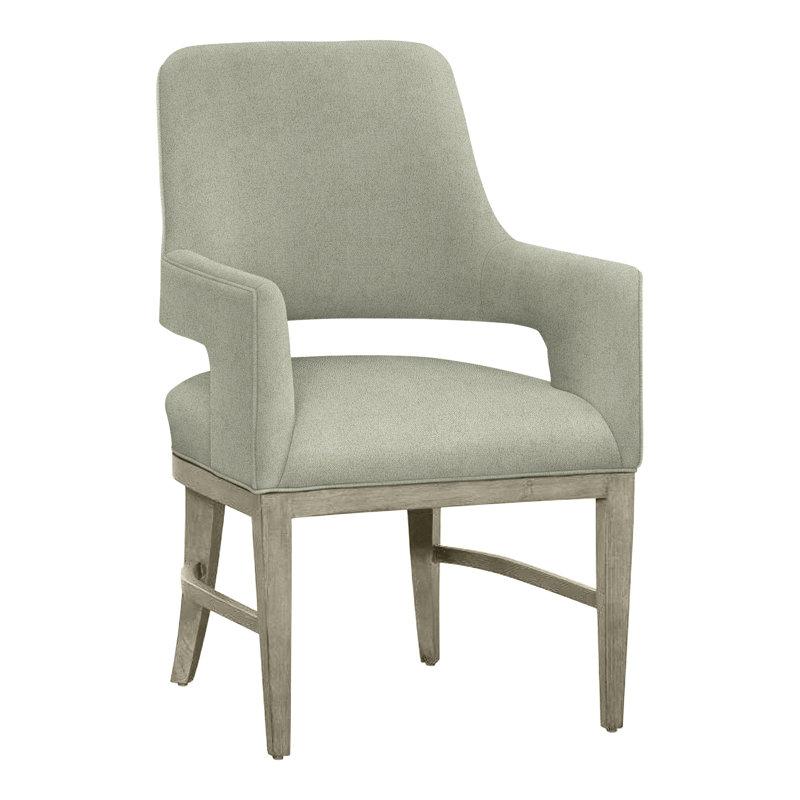Chaise avec accoudoirs Josie, Amande chamois, Parchemin 8794