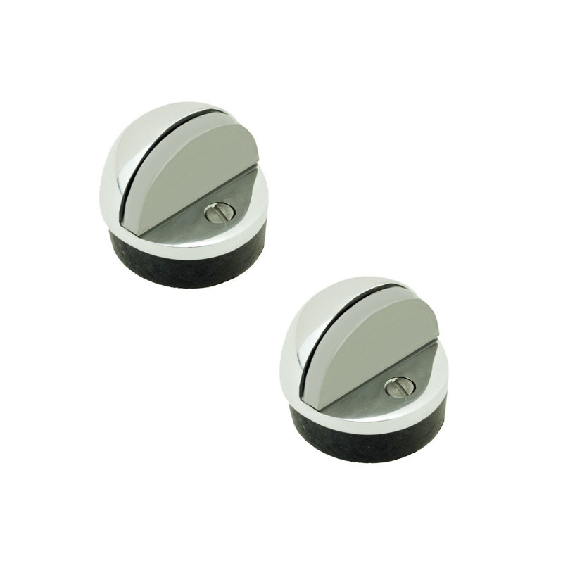 Domed Brass Floor Mount Stop