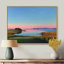 «Summer Sunrise Meadows In Canada - Vancouver, reproduction d'art sur toile, paysage urbain rose