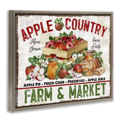 Apple Country Market Canvas Wall Art by Creatif Belle