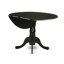 L'ensemble de meubles de salle à manger 3 pièces contient une table de cuisine avec Dropleaf et 2 chaises de salle à manger, noir-791700263