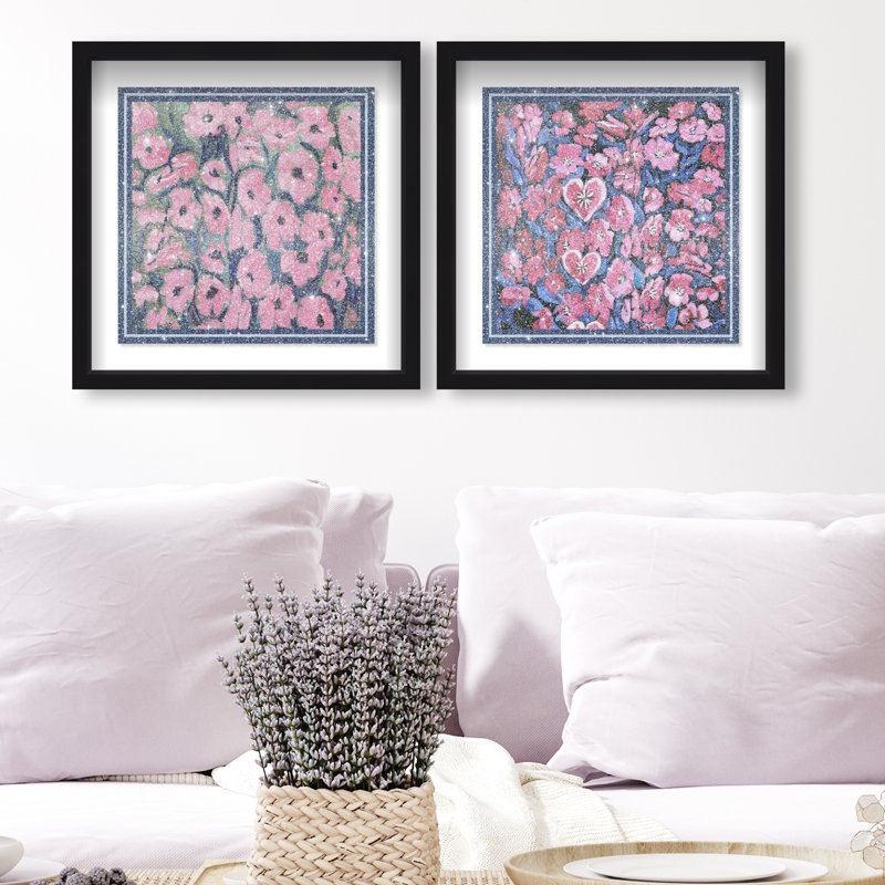 Forever Blooming Set Set by Oliver Gal, 63"H x 63"W, Black Shadowbox