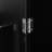 Wide Bathroom Cabinet - 4 Doors Black Adjustable Shelving Unit Tall Shelves-1606761645