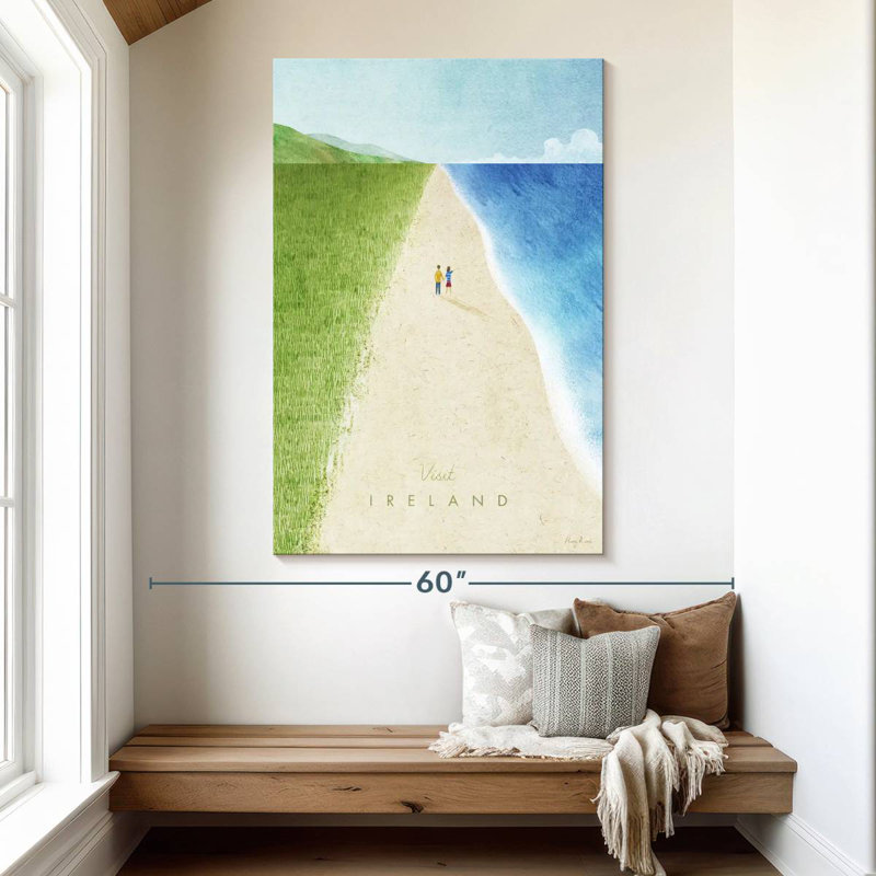 Affiche de voyage rétro Nicci Ireland, H 51 po x l 34 po