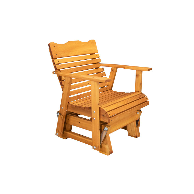 Chaise d'extérieur coulissante en bois massif Letourneau, Rouge