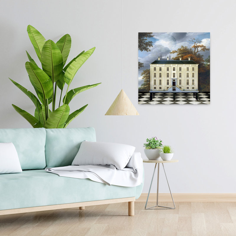 «The Dollhouse», art mural abstrait contemporain, H 24 po x l 24 po